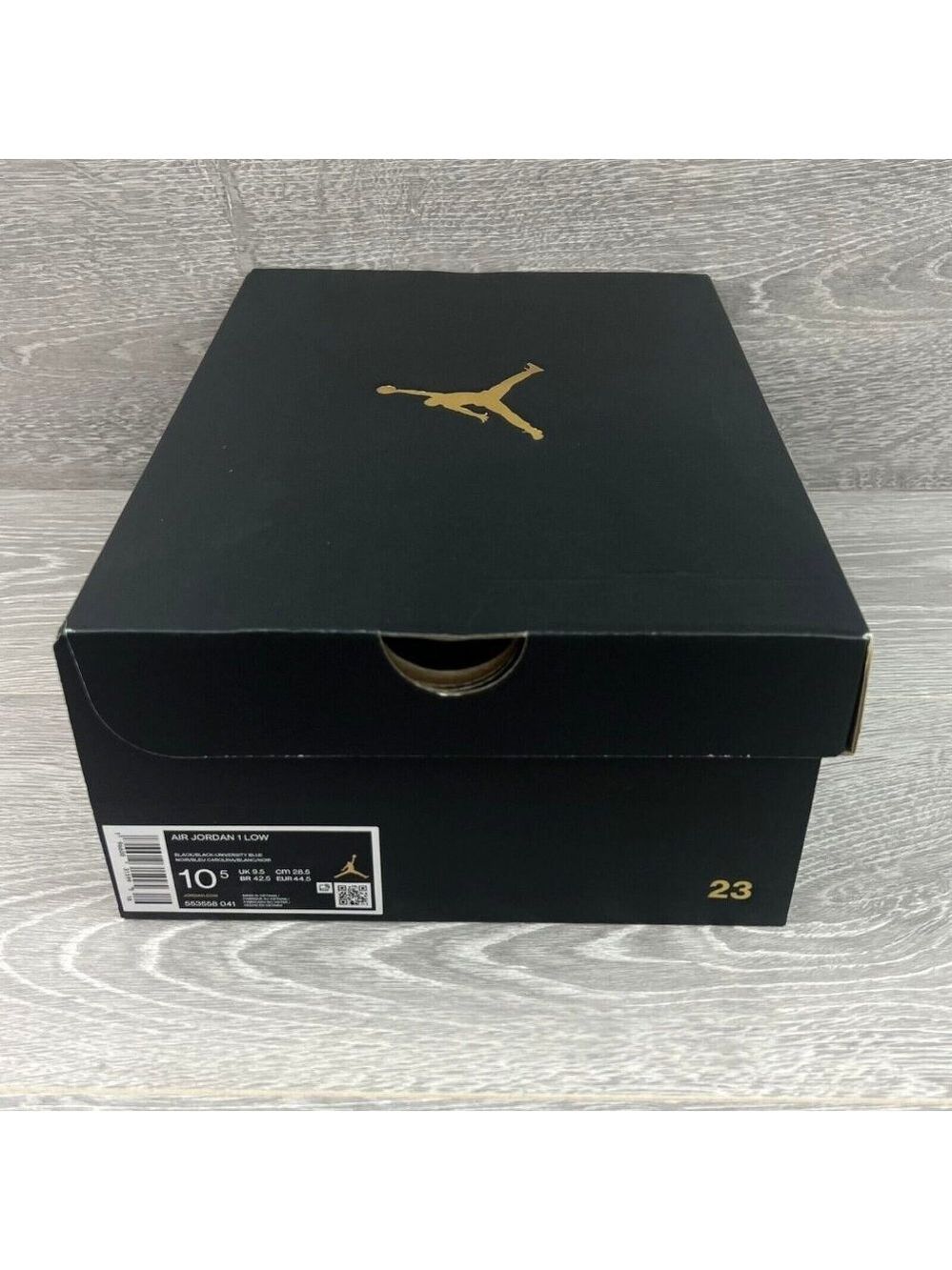Air Jordan 1 Low University Blue Black Sneakers Mens Size 10.5 NEW - Picture 12 of 13